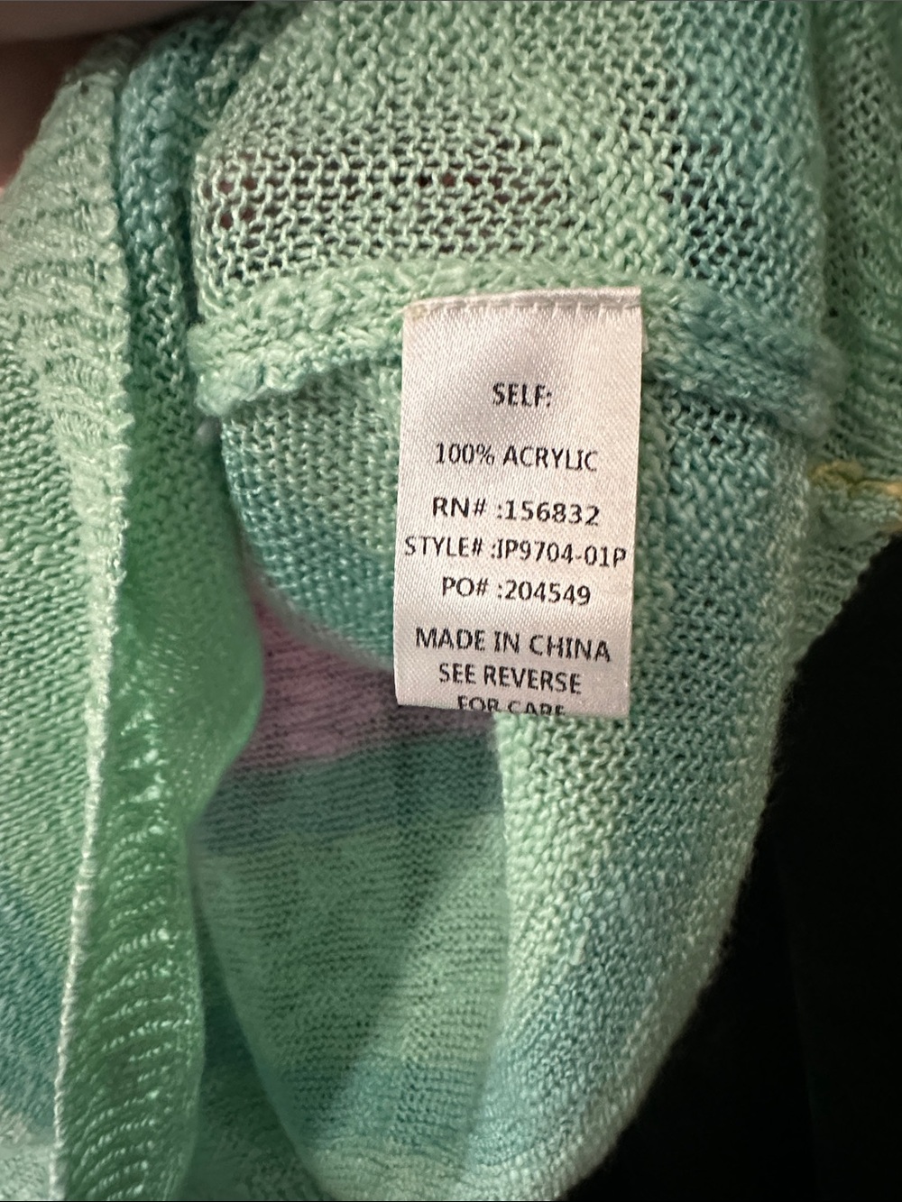 BiBi Pastel Multicolor Stripe Crewneck Sweater - Yellow, Pink, Purple, Mint - Picture 3 of 6